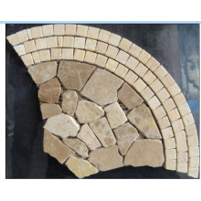 Fan Pattern Marble Stone Mosaic Floor Tile (HSM137)